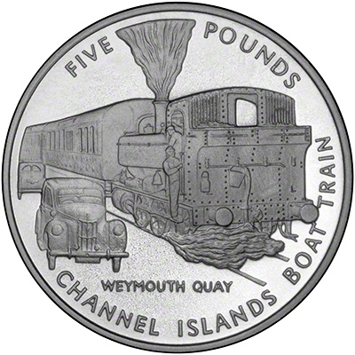 Reverse of 2004 Guernsey Channel Islands Boat Train Crown
