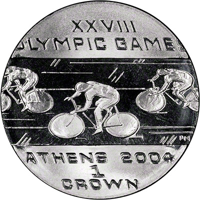 Reverse of 2004 Manx Olympic Crown - Cycling