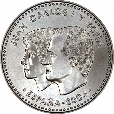 Obverse of 2004 Spanish Silver 12 Euros