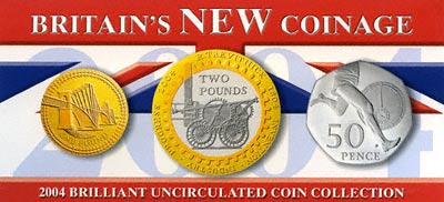 2004 Three Coin Cupro Nickel Set in Presentation Folder