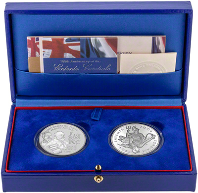 1904 - 2004 100th Anniversary of the Entente Cordiale Two Coin Silver Proof Set