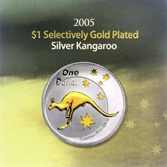 2007 Selectively Gold Plated Silver Kangaroo Packaging