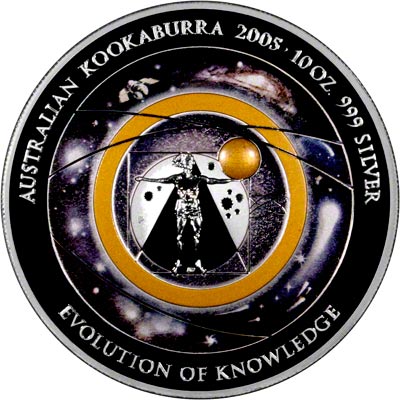 Reverse of 2005 Australian Ten Ounce Kookaburra - Evolution of Knowledge 