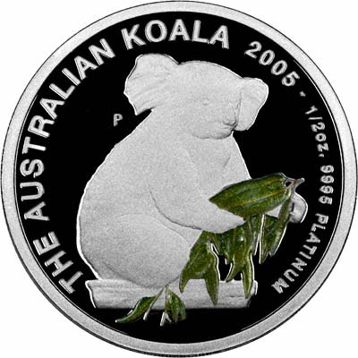 Reverse of 2005 Half Ounce Platinum Koala