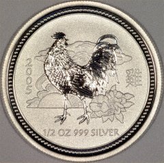 Reverse of 2005 Australian Half Ounce Silver Year of the Rooster Coin