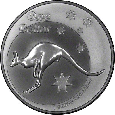 Reverse of 2005 Silver Uncirculated Kangaroo