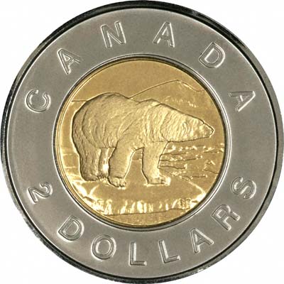 Reverse of 1967 Canada wildlife Dollar