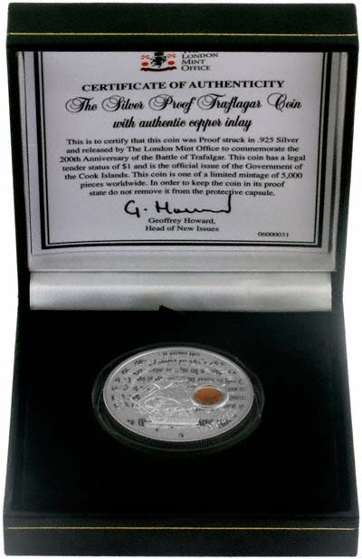 2005 Cook Islands Silver Proof Crown in Presentation Box