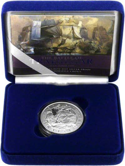 2005 Trafalgar Silver Proof Crown in Presentation Box