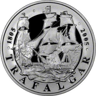 Reverse of 2005 Trafalgar Silver Proof Crown