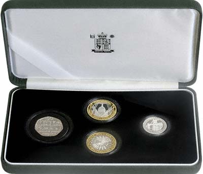 2005 Silver Proof Piedfort Four Coin Set in Presentation Box