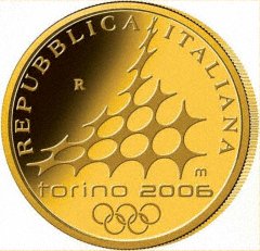 Obverse of 2005 Italian Gold 50 Euro Coin