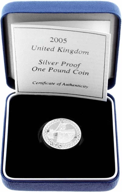 2005 Silver Proof One Pound in Presentation Box