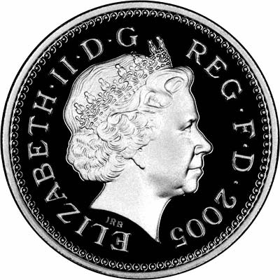 Obverse of 2005 Silver Proof One Pound Coin