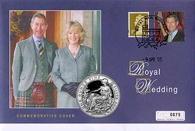 2005 The Royal Wedding - One Ounce Silver Britannia PNC