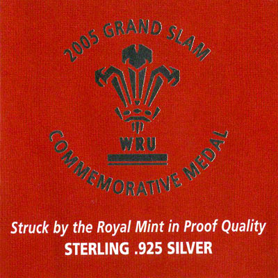 2005 wales grand slam medallion