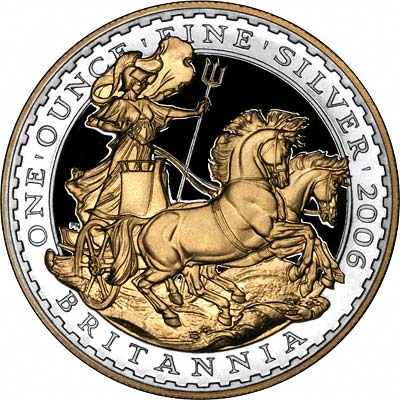 Reverse of 2006 Silver Britannia - Chariot Design