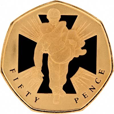 Heroic Acts on Reverse of Gold Proof 2006 Fifty Pence