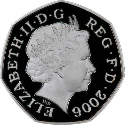 Obverse of Silver Proof 2006 Fifty Pence