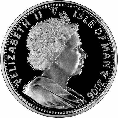 Obverse of 2006 Manx Silver Proof Crown
