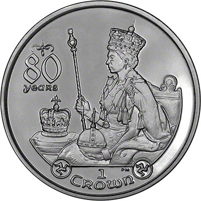 2006 Isle of Man - Elizabeth Coronation 80th Birthday Crown