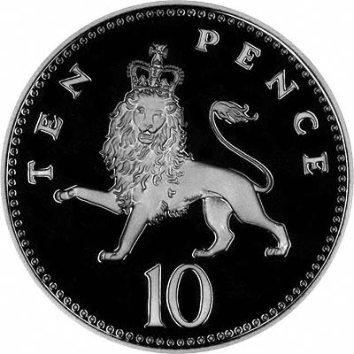 Reverse of 2006 Silver Proof Ten Pence