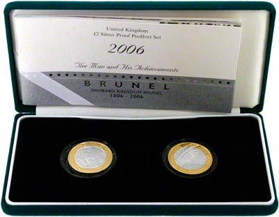 2006 Silver Proof Piedfort Two Pound Coin Set