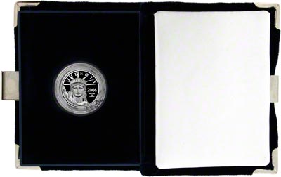 Reverse of 2006 American Eagle Proof in Platinum in Presentation Book