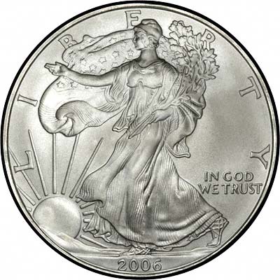 Obverse of One Ounce Silver Eagle