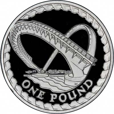 Reverse of 2007 Silver Proof One Pound