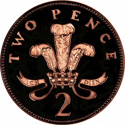 Reverse of Gold Twopence of 2007