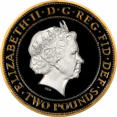 Obverse of 2007 £2 Coin