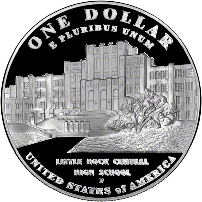 Obverse of 2007 Little Rock Silver Dollar