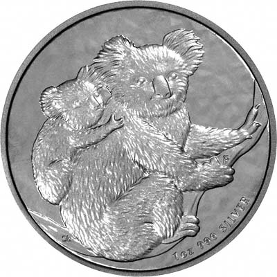 Reverse of 2008 Australian Silver Koala Bullion Coin