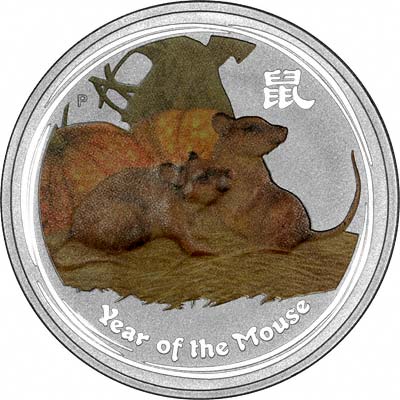 Reverse of 2008 Australian Coloured Year Of The Rat