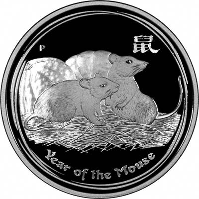 Reverse of 2008 Australian Silver Proof Year Of The Rat