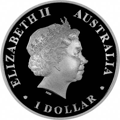 Obverse of 2008 Australian Silver Dollar