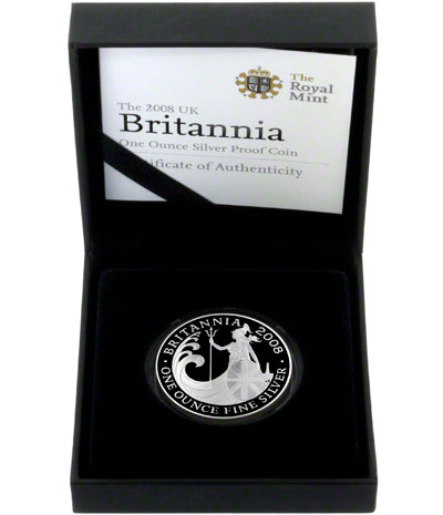 2008 Silver Proof Britannia in Presentation Box