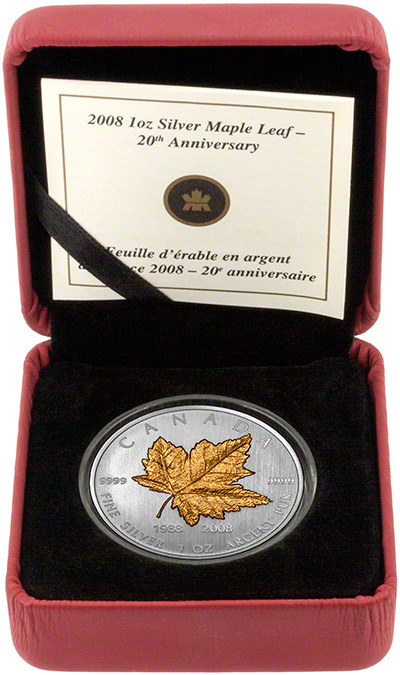 2008 Silver Maple Leaf in presentation box