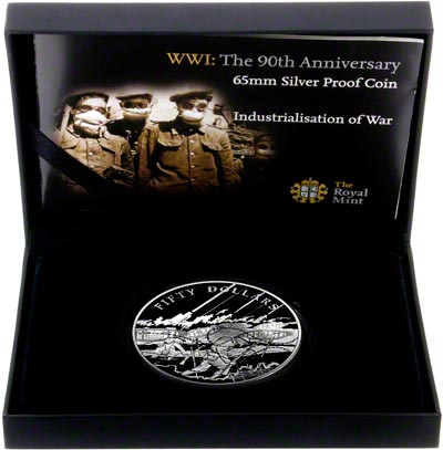 2008 Cayman Islands Silver Proof Fifty Dollars in Presentation Box