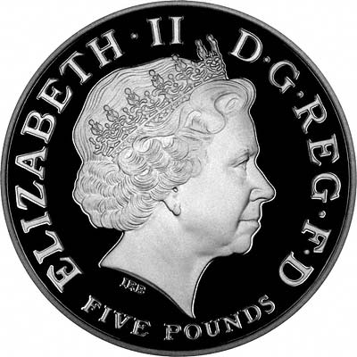 Obverse of 2008 Prince Charles 60th Birthday Proof £5 Crown