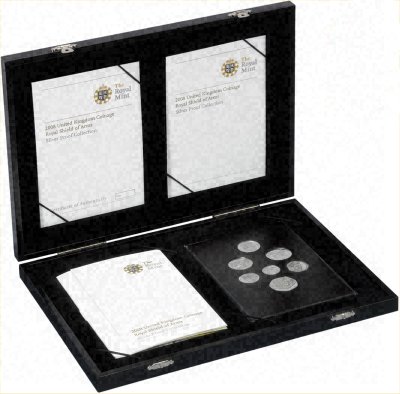 2008 UK Royal Shield of Arms Silver Proof Coin Collection in Box