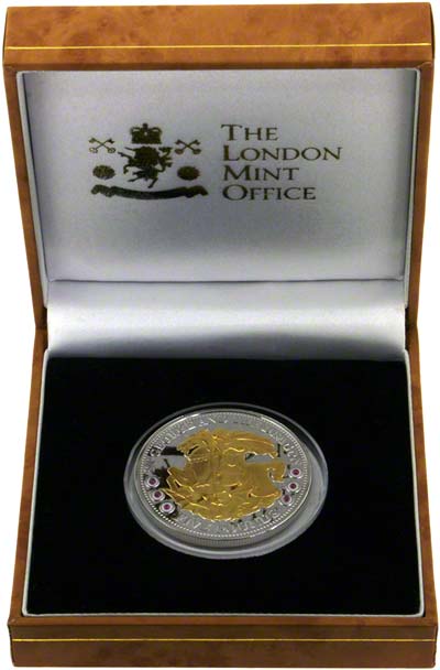 Reverse of Tristan da Cunha 2008 Silver Proof Five Pound Coin