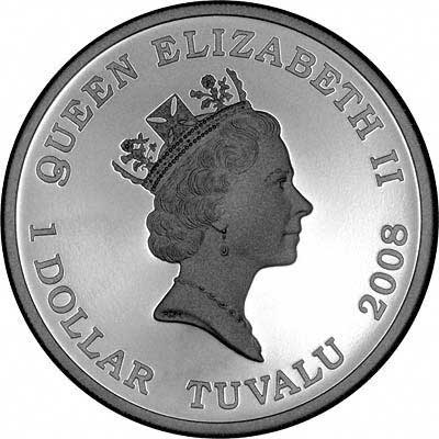 Obverse Of 2008 Tuvalu 1 Dollar Silver Proof Coin