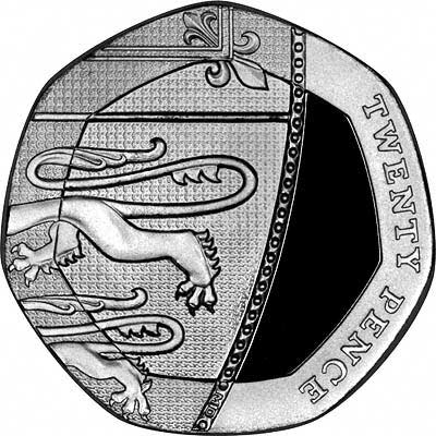 Reverse of 2008 Twenty Pence - Shield of Arms