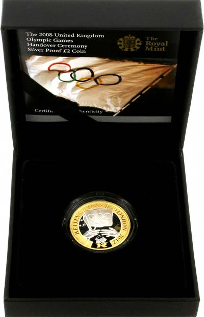 2008 Olympic Games Handover Ceremony Two Pound Coin in Box