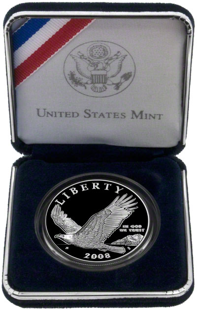 2008 Bald Eagle Silver Dollar in Presentation Box