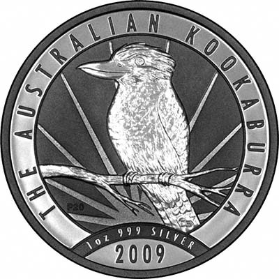 Reverse of 2009 One Ounce Australian Silver Kookaburra