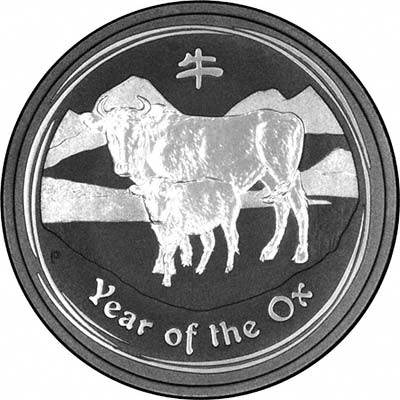 Reverse of 2009 Australian Year Of The Ox One Ounce Silver Bullion Coin- Series 2