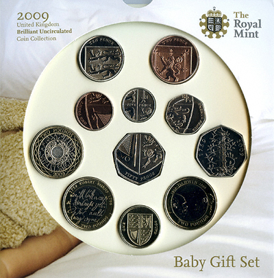 2009 Uncirculated 8 Coin Set in Special Baby Gift Pack